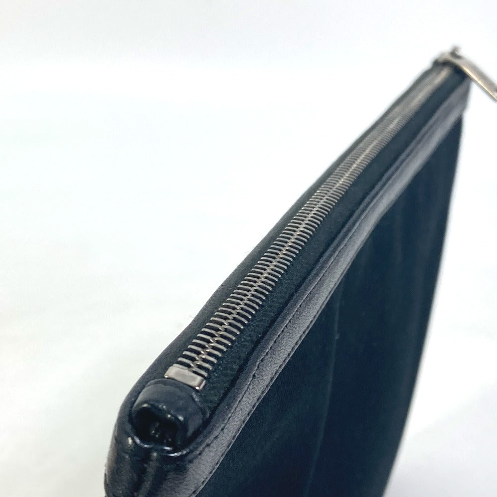 SAINT LAURENT PARIS Clutch bag 581369 Canvas / leather black RIVE GAUCHE mens Used Authentic
