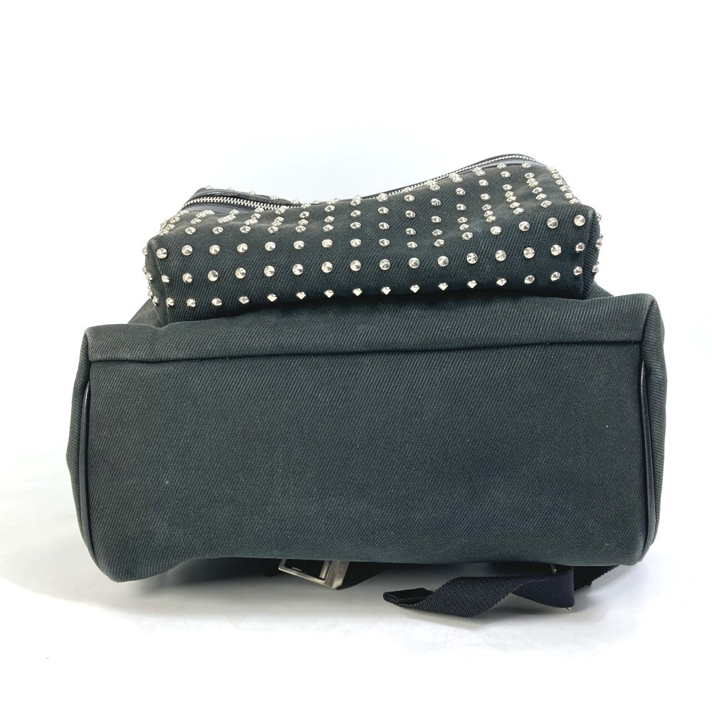 SAINT LAURENT PARIS Backpack 360206 canvas black Bag bag Studs unisex(Unisex) Used Authentic