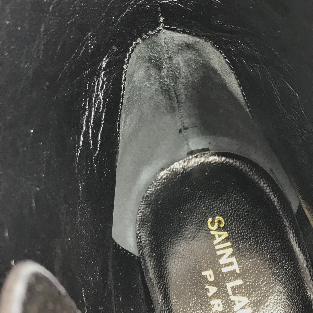 SAINT LAURENT PARIS boots 352375 Suede, Rhinestone black KID SCAMOSCIATO Women 36 Used Authentic