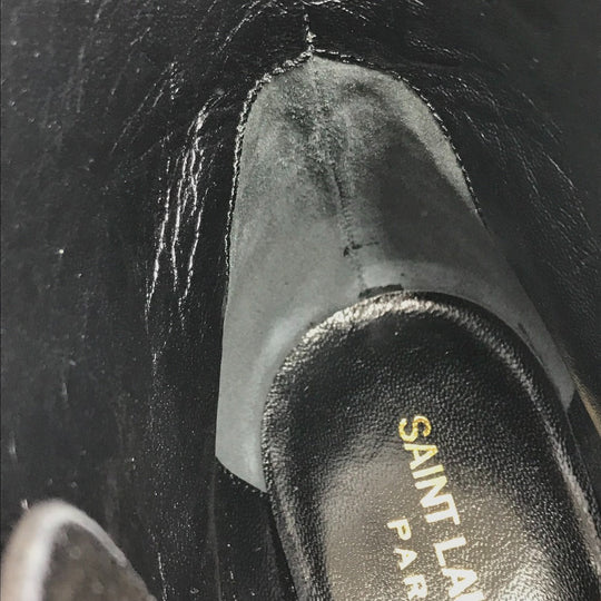 SAINT LAURENT PARIS boots 352375 Suede, Rhinestone black KID SCAMOSCIATO Women 36 Used Authentic