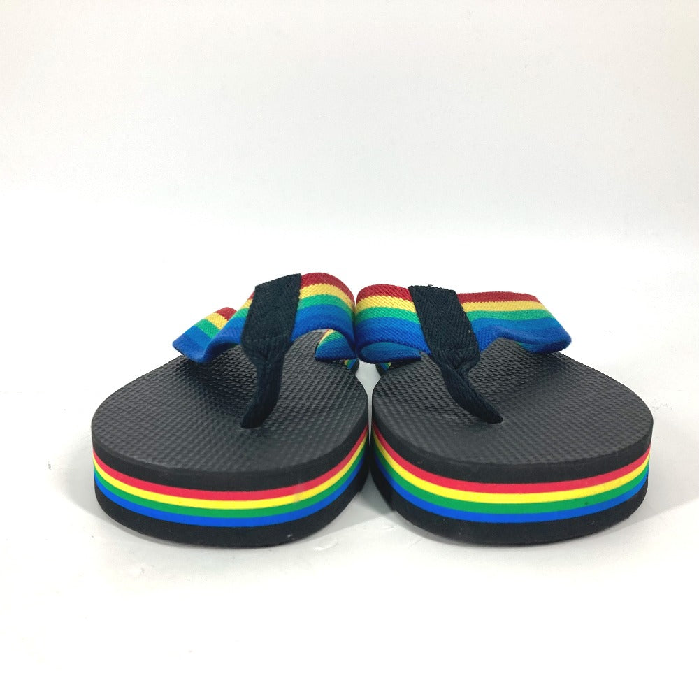 SAINT LAURENT PARIS Sandals rubber black Rainbow Flip Flops mens 40 Used Authentic