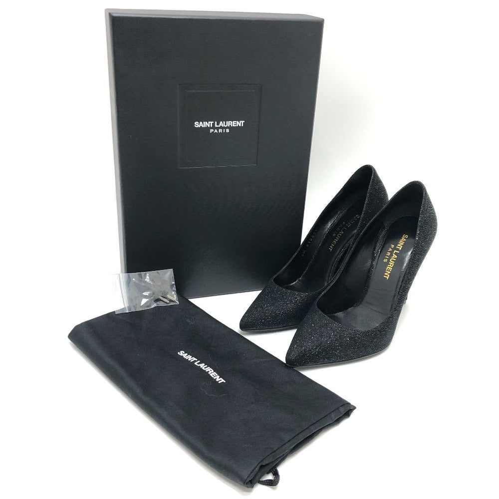 SAINT LAURENT pumps 315534 Leather, Leather black Women 36 Used Authentic