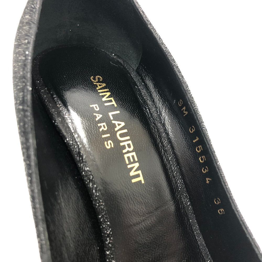 SAINT LAURENT pumps 315534 Leather, Leather black Women 36 Used Authentic