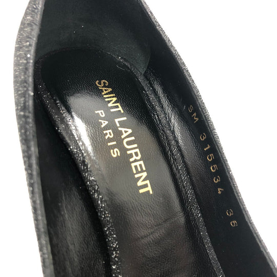 SAINT LAURENT pumps 315534 Leather, Leather black Women 36 Used Authentic
