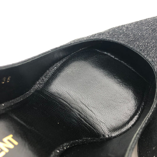 SAINT LAURENT pumps 315534 Leather, Leather black Women 36 Used Authentic