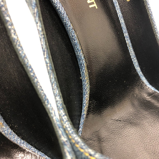 SAINT LAURENT pumps 416482 denim , denim blue denim Women 36 Used Authentic