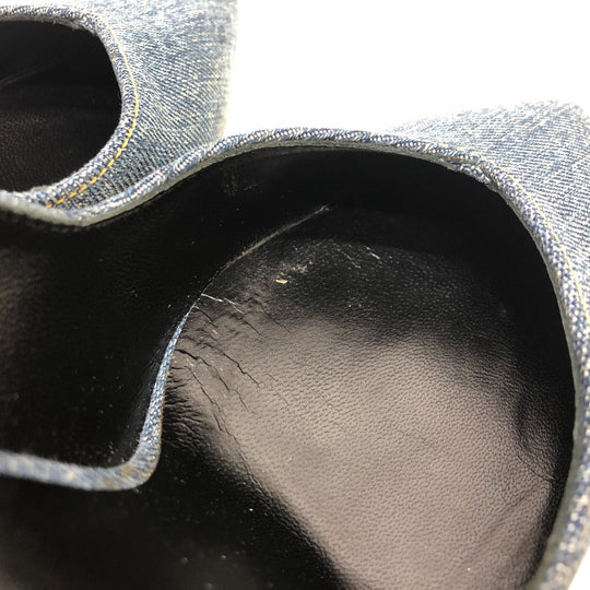 SAINT LAURENT pumps 416482 denim , denim blue denim Women 36 Used Authentic