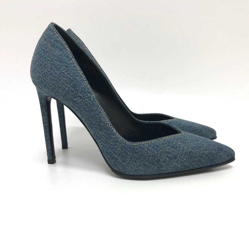 SAINT LAURENT pumps 416482 denim , denim blue denim Women 36 Used Authentic