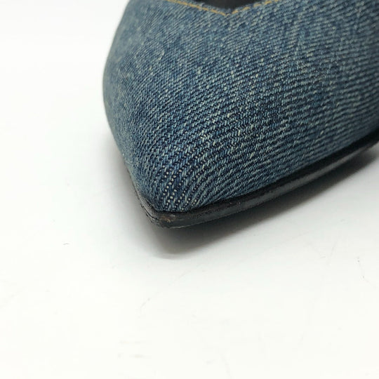 SAINT LAURENT pumps 416482 denim , denim blue denim Women 36 Used Authentic
