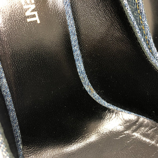 SAINT LAURENT pumps 416482 denim , denim blue denim Women 36 Used Authentic
