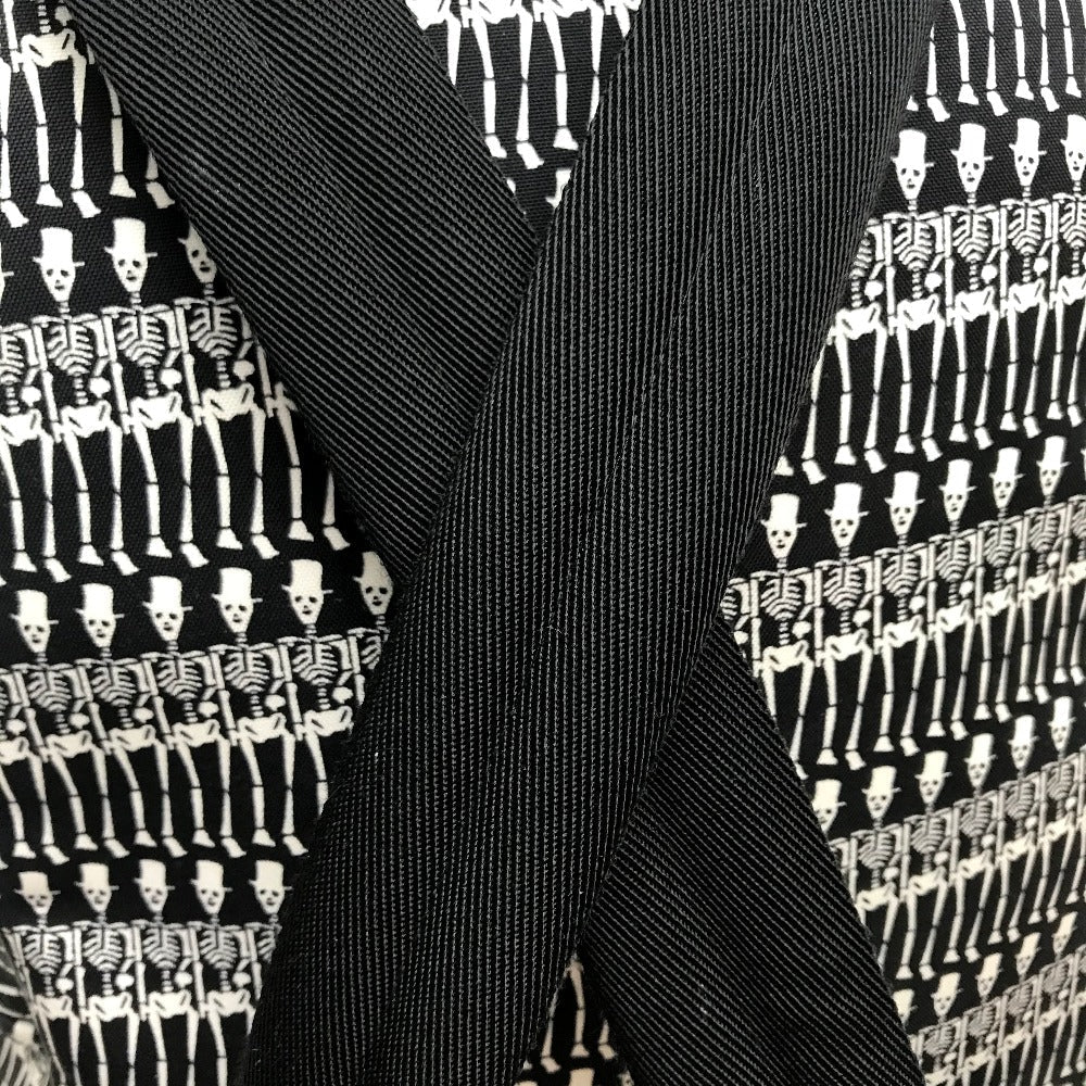 SAINT LAURENT PARIS Backpack 435988 canvas Black x white Skull Pattern Women Used Authentic