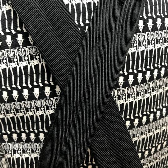 SAINT LAURENT PARIS Backpack 435988 canvas Black x white Skull Pattern Women Used Authentic