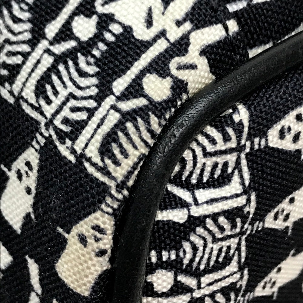 SAINT LAURENT PARIS Backpack 435988 canvas Black x white Skull Pattern Women Used Authentic