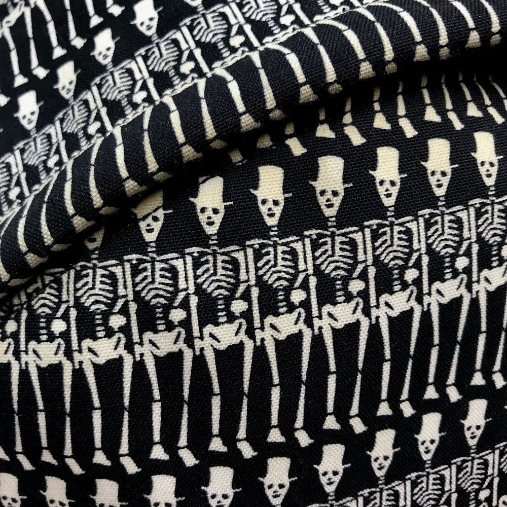 SAINT LAURENT PARIS Backpack 435988 canvas Black x white Skull Pattern Women Used Authentic