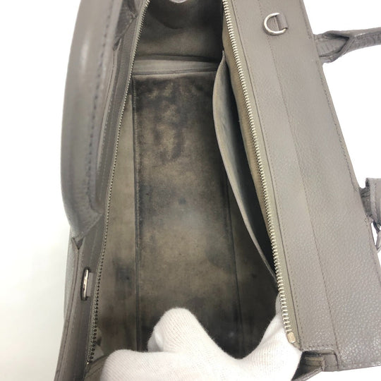 SAINT LAURENT Handbag leather gray Hippopotamus Gauche