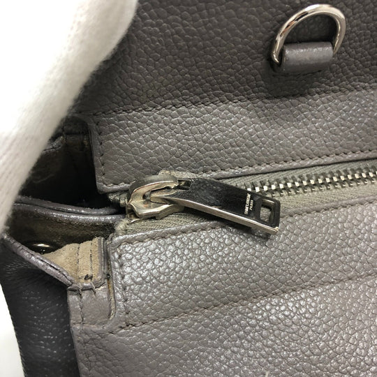 SAINT LAURENT Handbag leather gray Hippopotamus Gauche