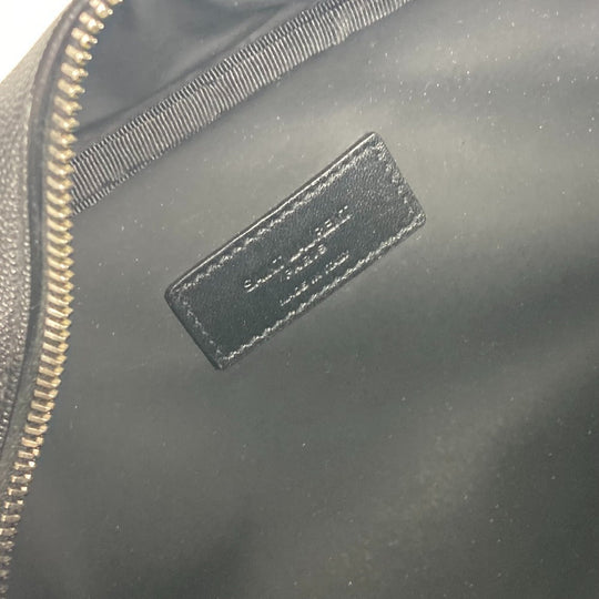 SAINT LAURENT PARIS business bag 609347 leather black logo with handle grooming case mens Used Authentic