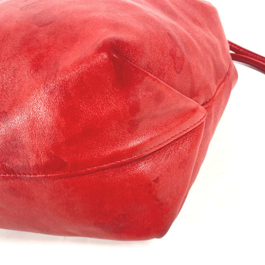 SAINT LAURENT PARIS Shoulder Bag 583328 leather Red With porch Teddy Small Women Used Authentic