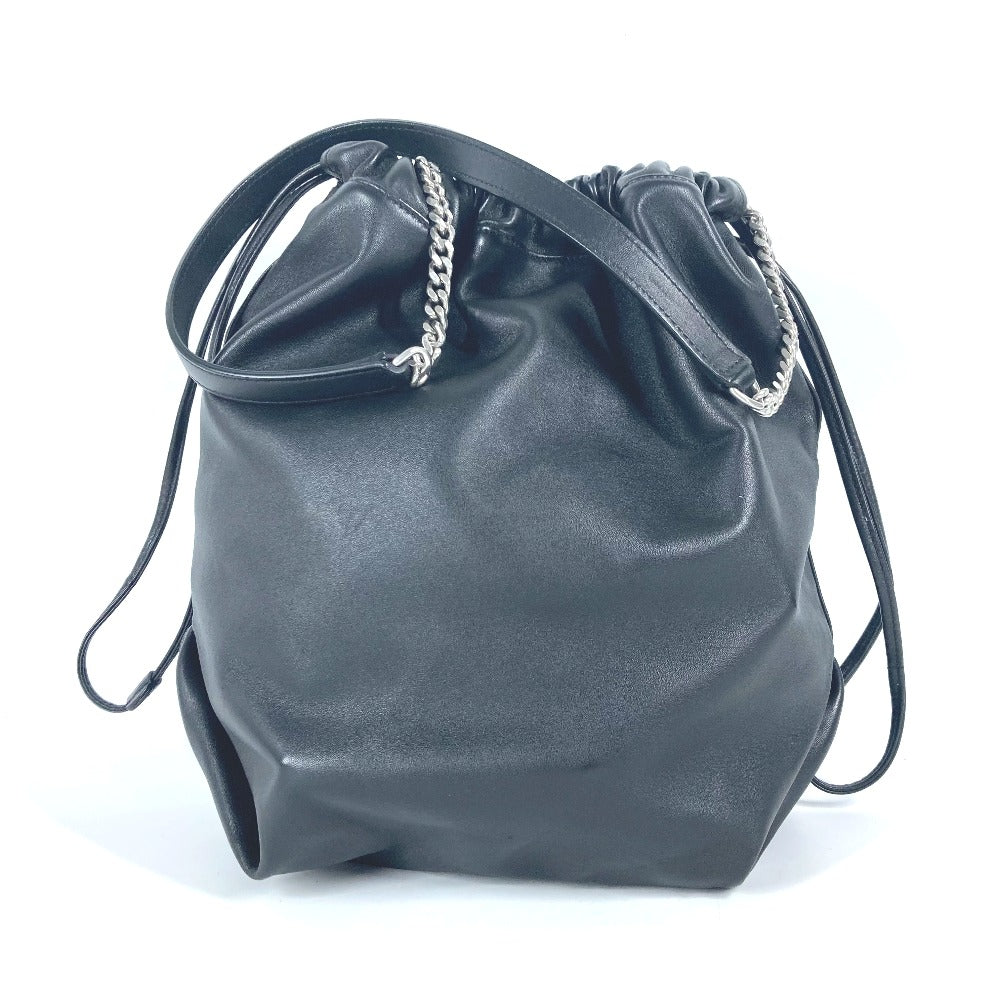 SAINT LAURENT PARIS Shoulder Bag 538447 leather black With porch Teddy Women Used Authentic