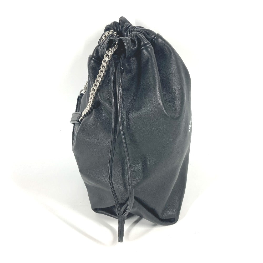 SAINT LAURENT PARIS Shoulder Bag 538447 leather black With porch Teddy Women Used Authentic