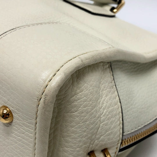 LOEWE Handbag leather white Americana 28 Women Used Authentic