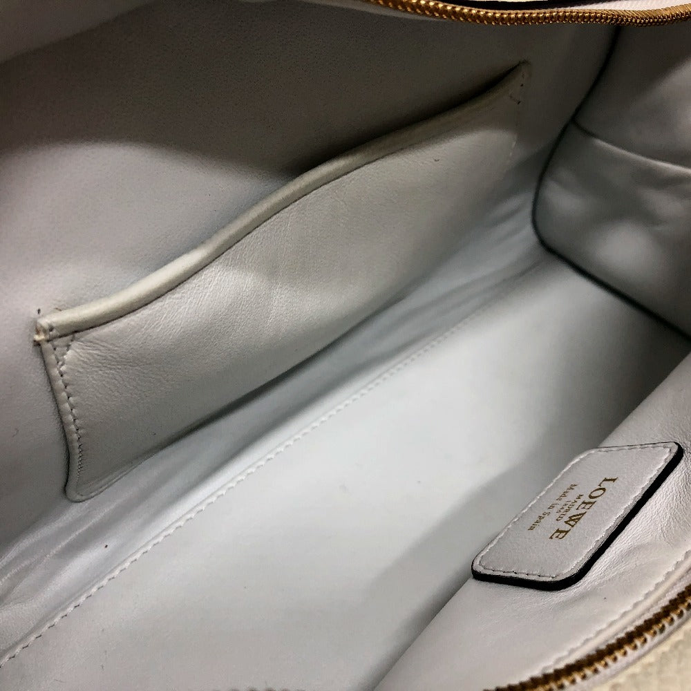 LOEWE Handbag leather white Americana 28 Women Used Authentic