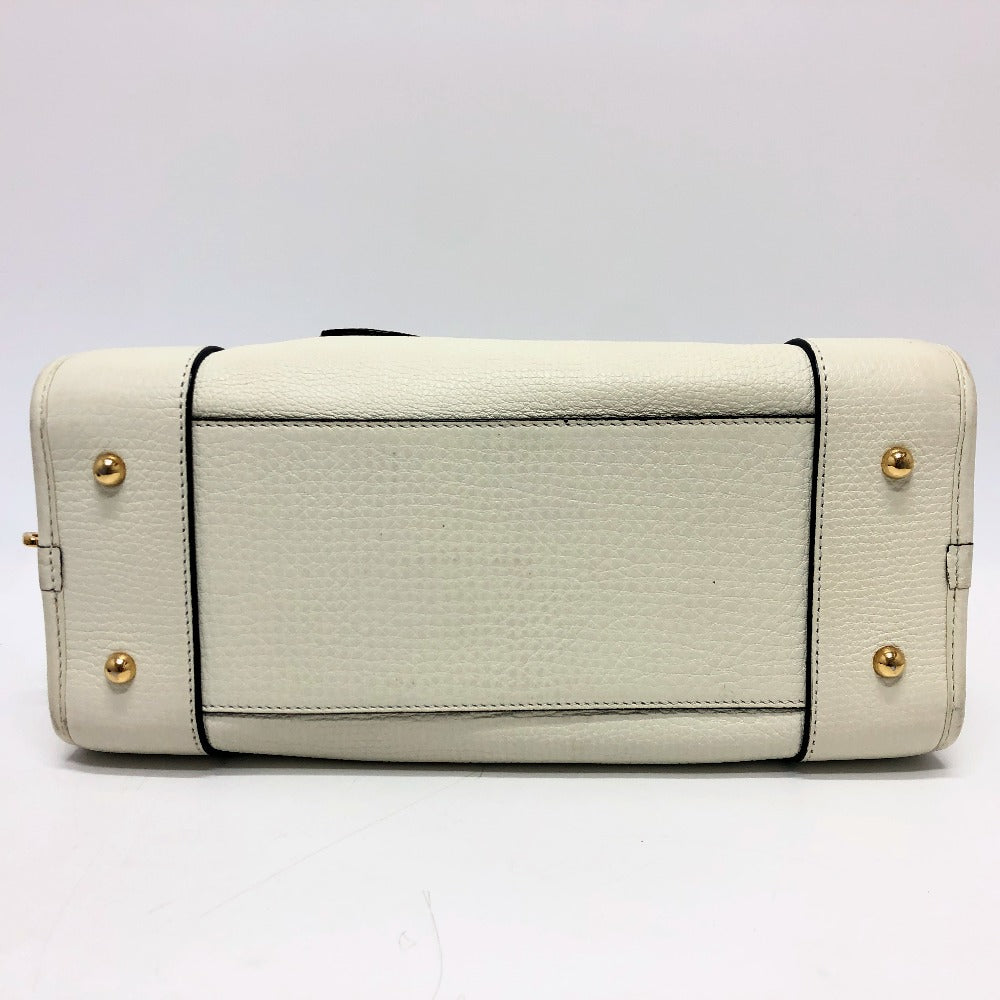 LOEWE Handbag leather white Americana 28 Women Used Authentic