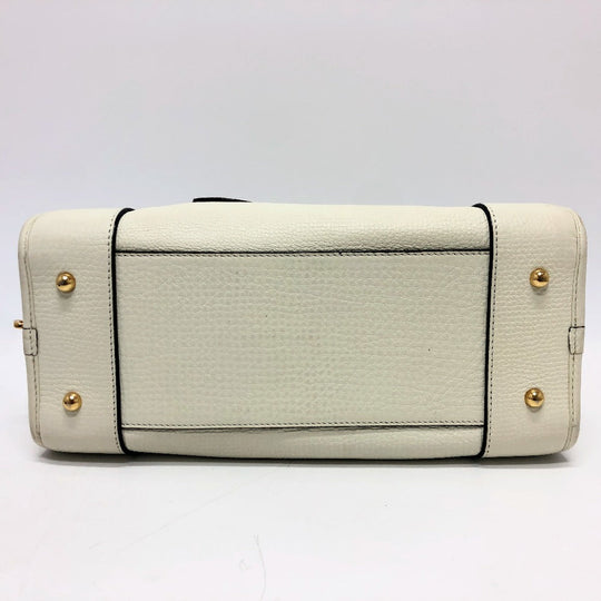 LOEWE Handbag leather white Americana 28 Women Used Authentic