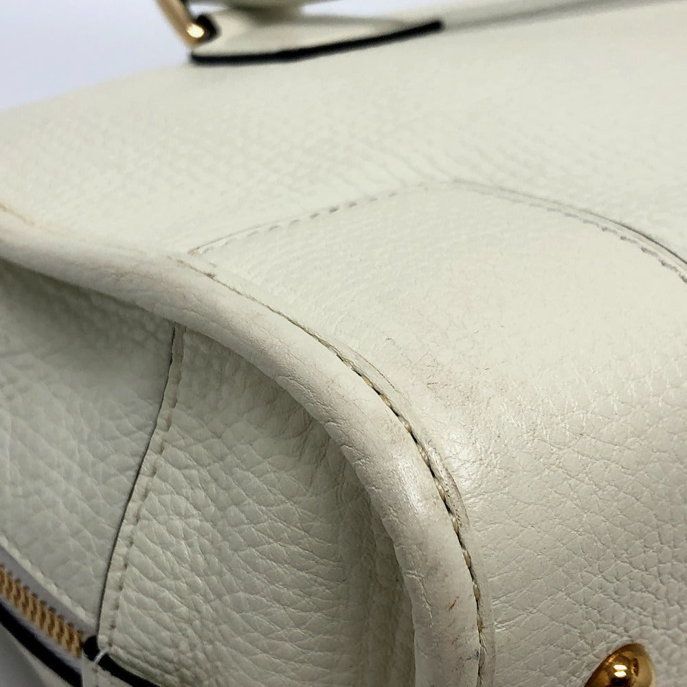 LOEWE Handbag leather white Americana 28 Women Used Authentic
