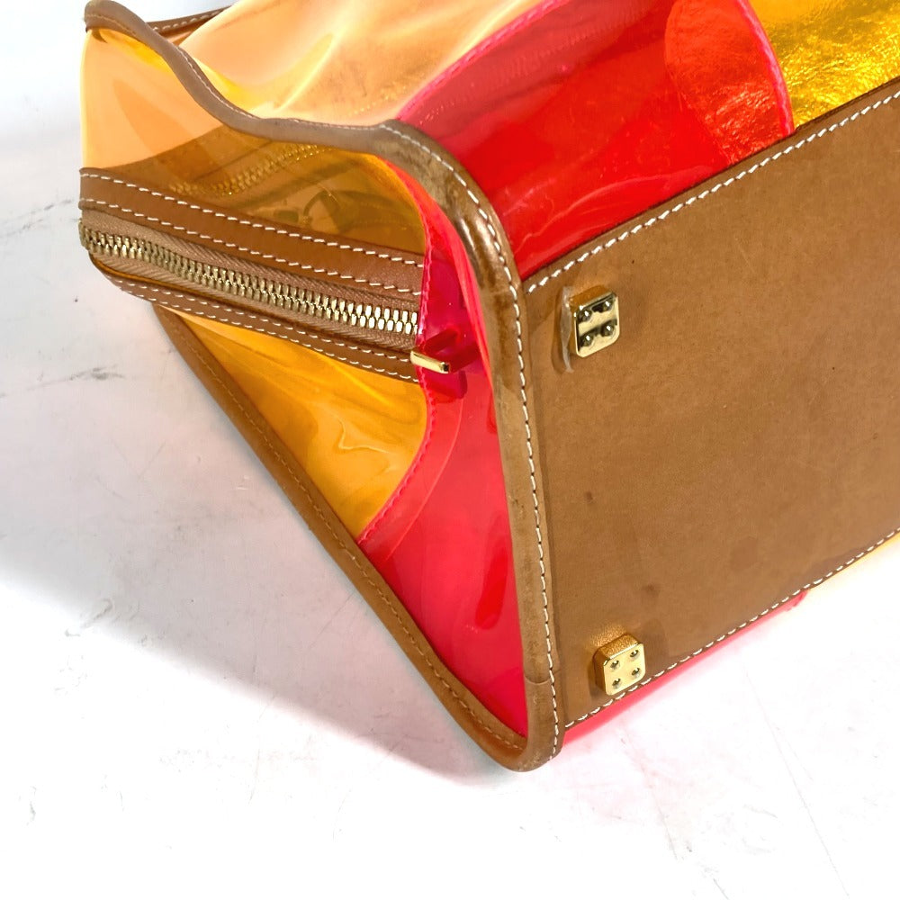 LOEWE Handbag Plastics, Leather Orange With porch Amazona 32 anagram logo Women Used Authentic