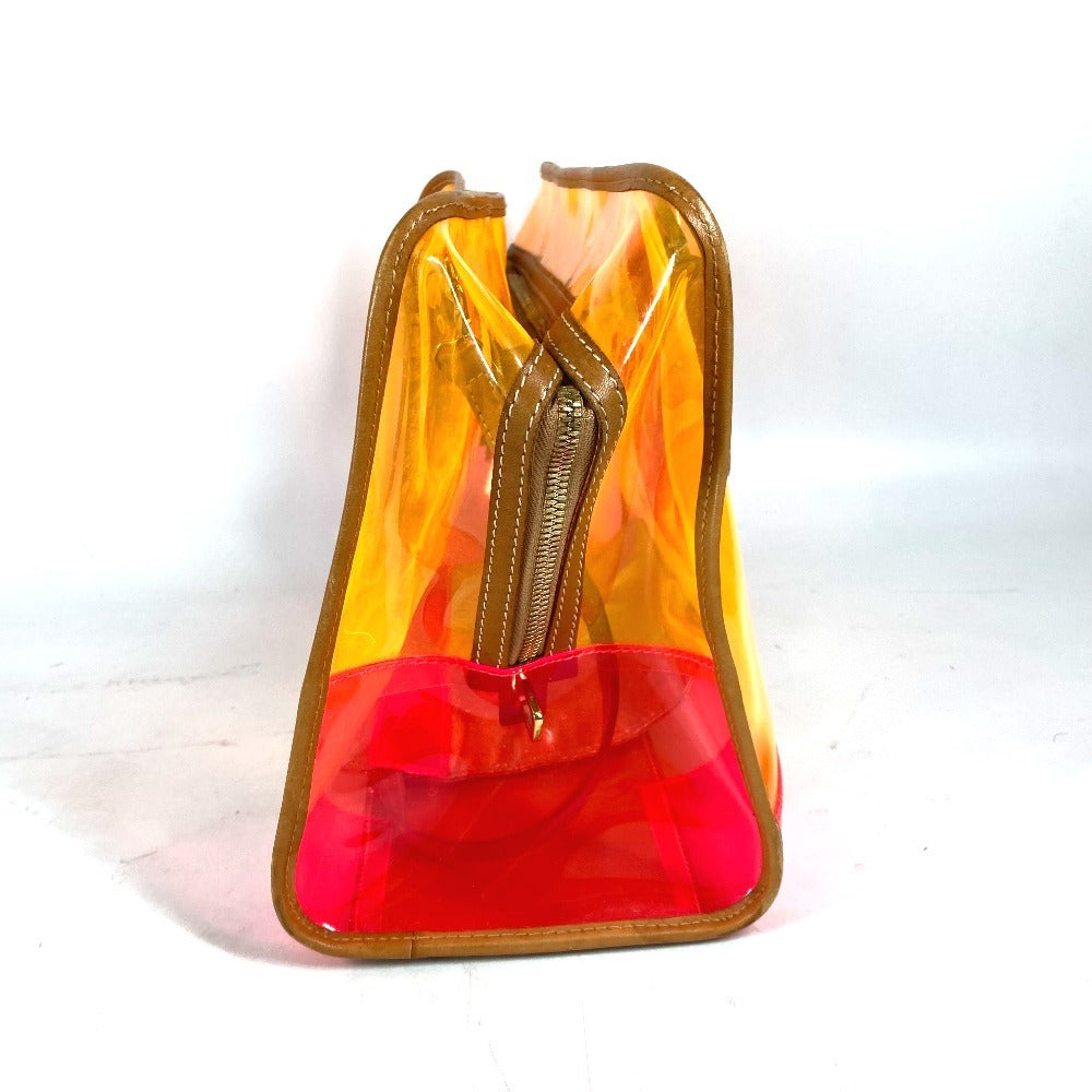 LOEWE Handbag Plastics, Leather Orange With porch Amazona 32 anagram logo Women Used Authentic