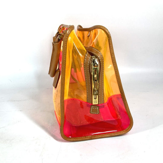 LOEWE Handbag Plastics, Leather Orange With porch Amazona 32 anagram logo Women Used Authentic