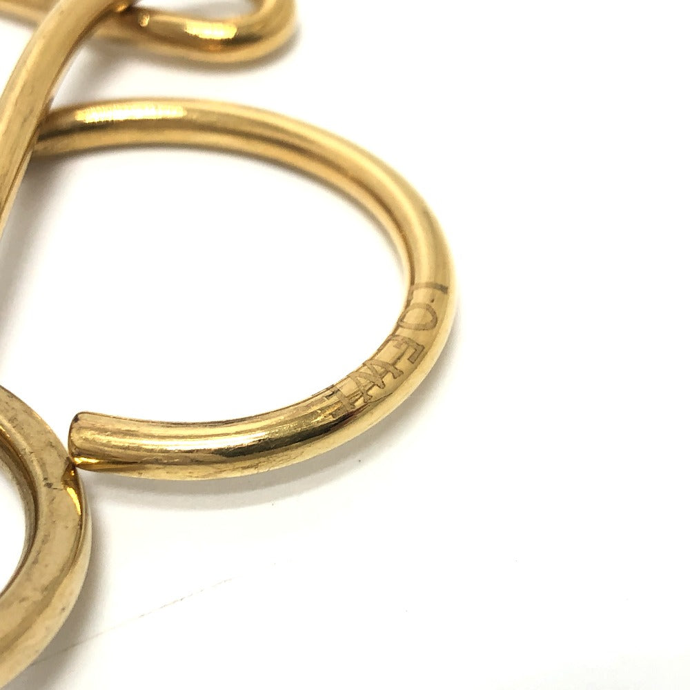 LOEWE Bag charm metal gold Logo motif Women Used Authentic