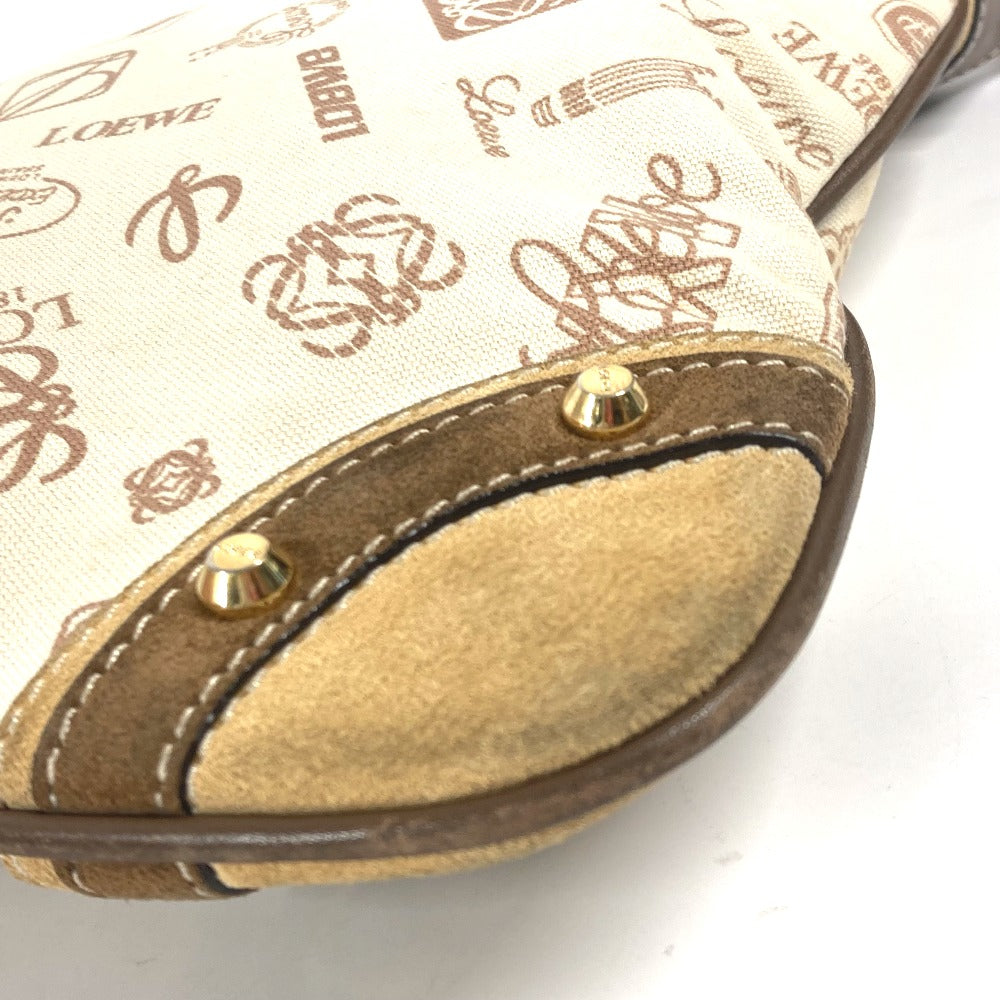 LOEWE Shoulder Bag Canvas / leather beige Bag Crossbody 160th anniversary Women Used Authentic