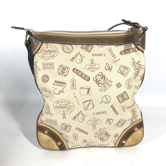 LOEWE Shoulder Bag Canvas / leather beige Bag Crossbody 160th anniversary Women Used Authentic