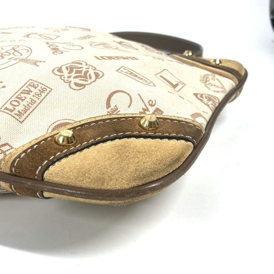 LOEWE Shoulder Bag Canvas / leather beige Bag Crossbody 160th anniversary Women Used Authentic