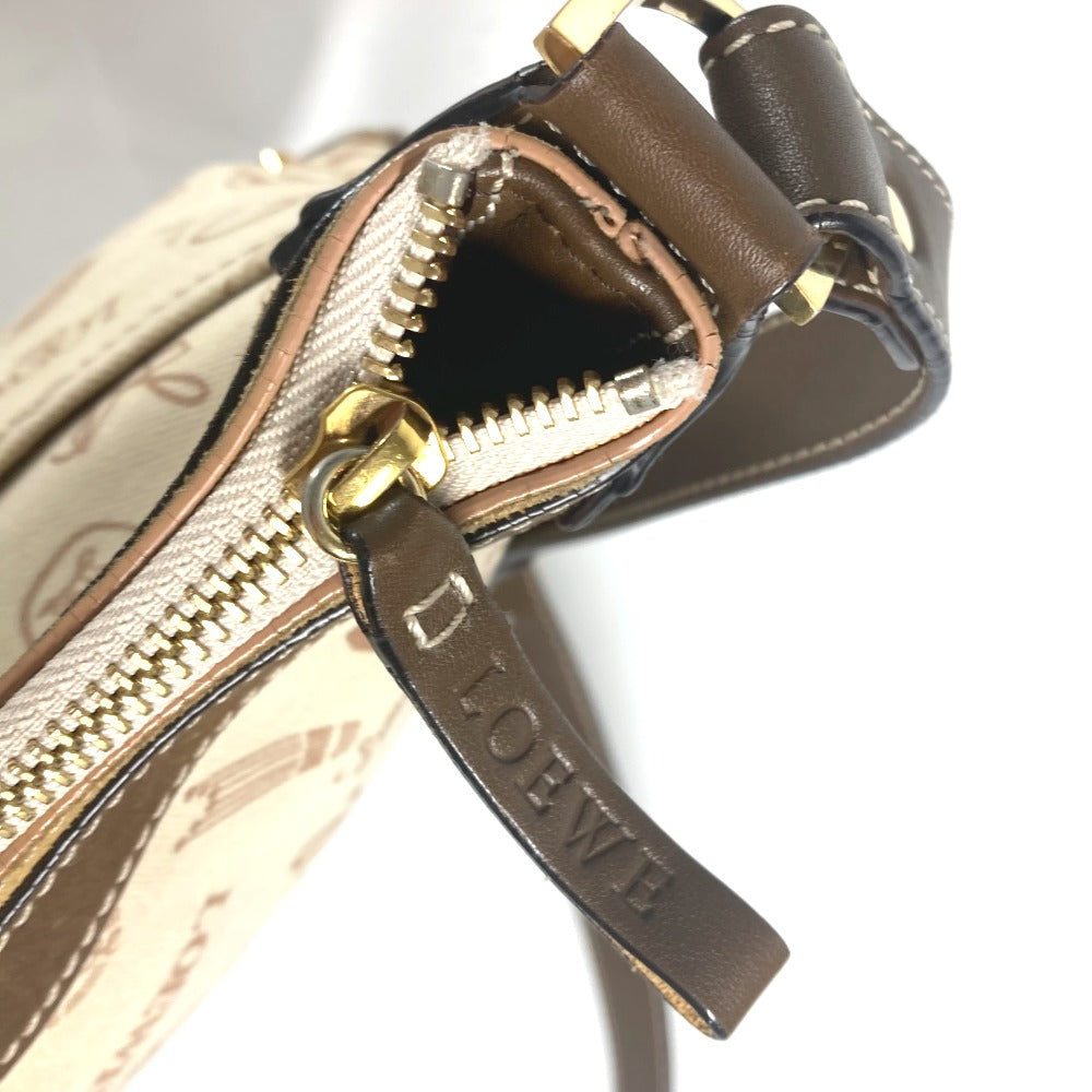 LOEWE Shoulder Bag Canvas / leather beige Bag Crossbody 160th anniversary Women Used Authentic