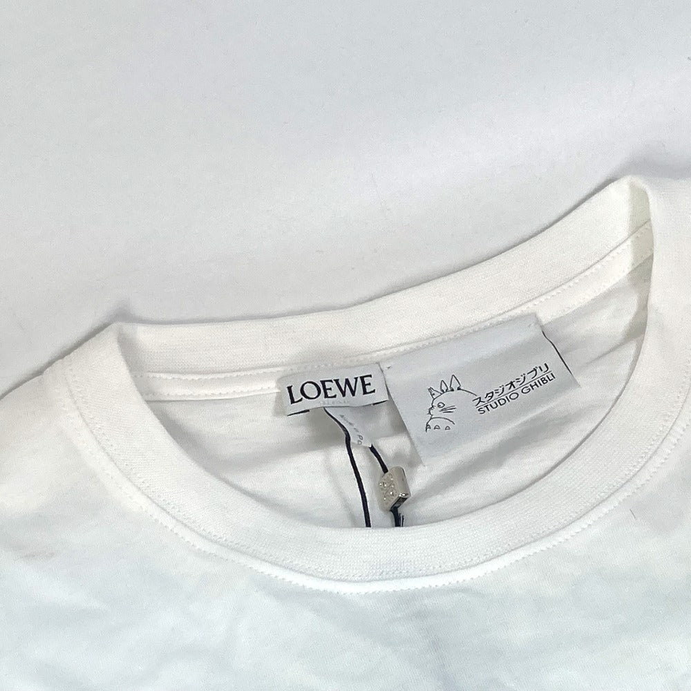 LOEWE Short sleeve T-shirt HB44Y22X11 cotton white studio ghibli collaboration Howl's Moving Castle Hinn, Markl, Scarecrow and Cub mens S Used Authentic