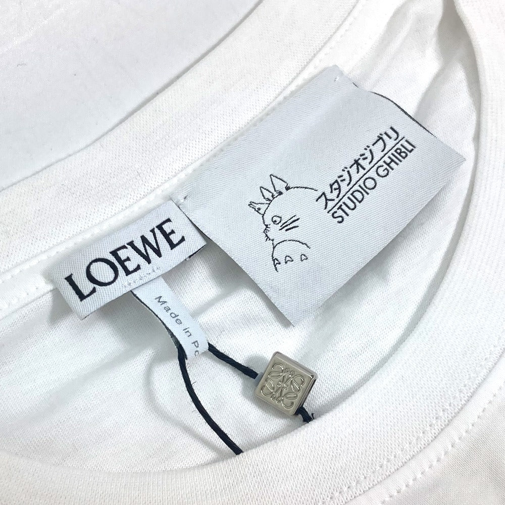 LOEWE Short sleeve T-shirt HB44Y22X11 cotton white studio ghibli collaboration Howl's Moving Castle Hinn, Markl, Scarecrow and Cub mens S Used Authentic
