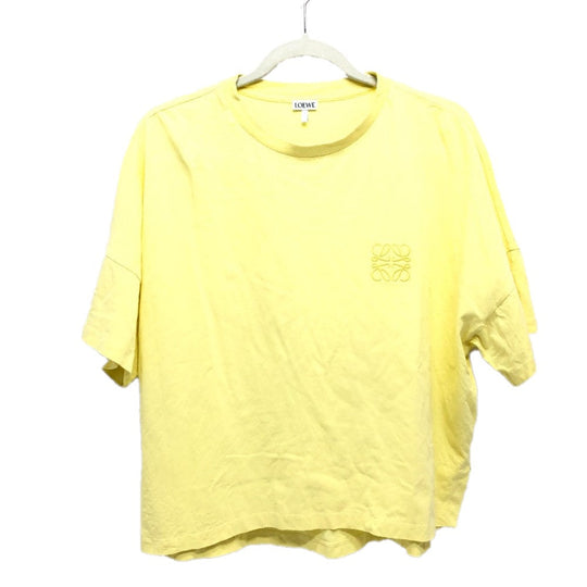 LOEWE Short sleeve T-shirt cotton yellow apparel tops short sleeves anagram Women XS Used Authentic