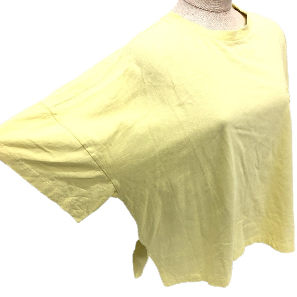 LOEWE Short sleeve T-shirt cotton yellow apparel tops short sleeves anagram Women XS Used Authentic