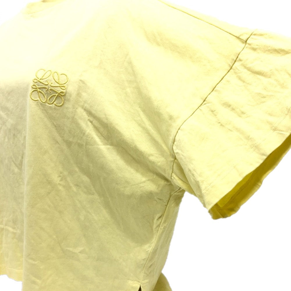 LOEWE Short sleeve T-shirt cotton yellow apparel tops short sleeves anagram Women XS Used Authentic