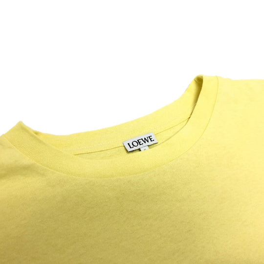 LOEWE Short sleeve T-shirt cotton yellow apparel tops short sleeves anagram Women XS Used Authentic