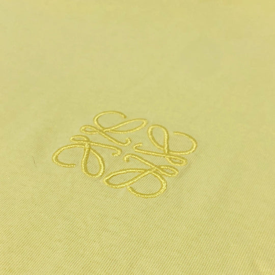 LOEWE Short sleeve T-shirt cotton yellow apparel tops short sleeves anagram Women XS Used Authentic