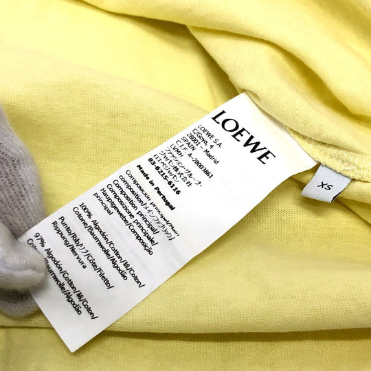 LOEWE Short sleeve T-shirt cotton yellow apparel tops short sleeves anagram Women XS Used Authentic