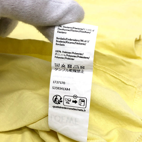 LOEWE Short sleeve T-shirt cotton yellow apparel tops short sleeves anagram Women XS Used Authentic
