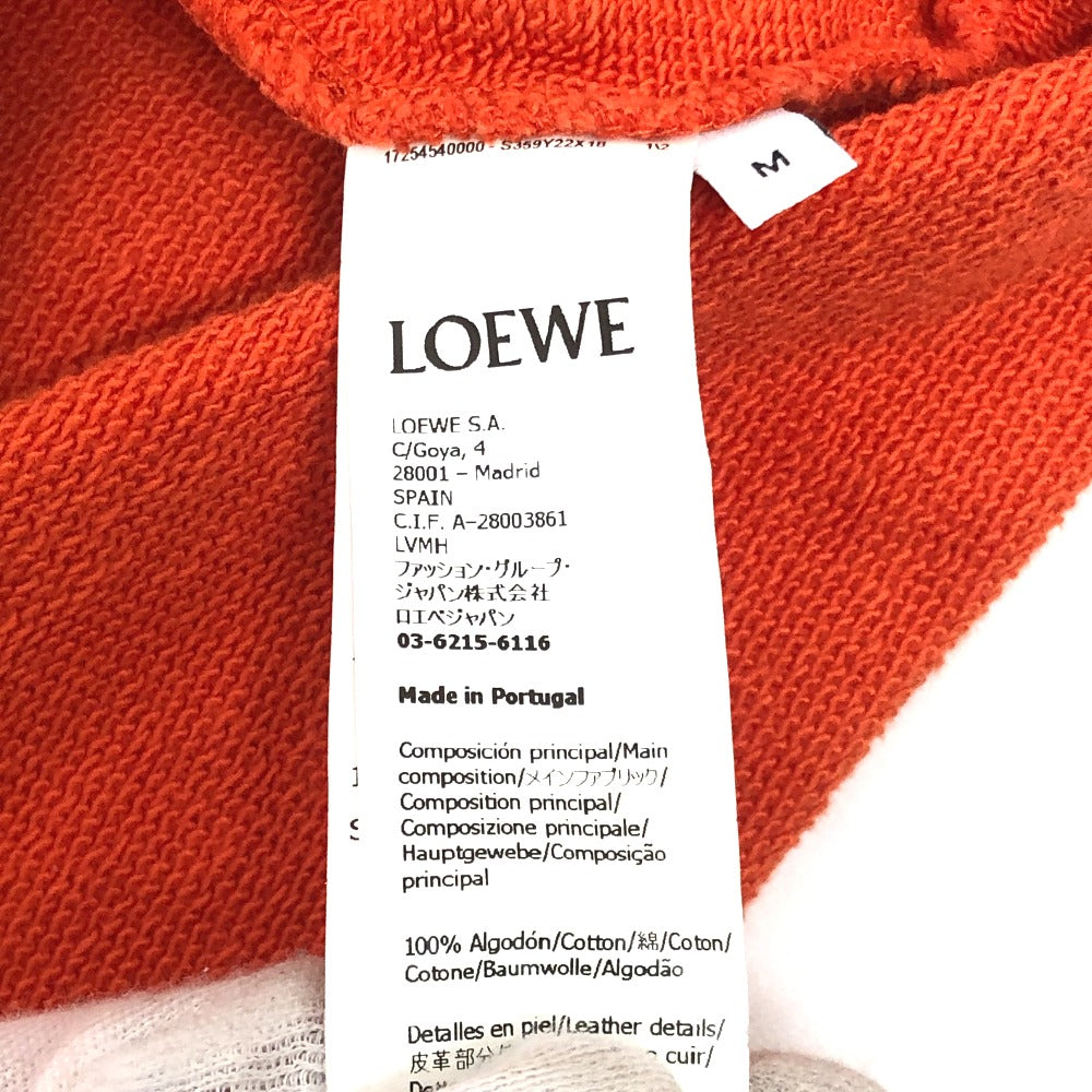 LOEWE Hoodie S359Y22X18 cotton Orange Leather logo patch Anagram Women ‚l Used Authentic