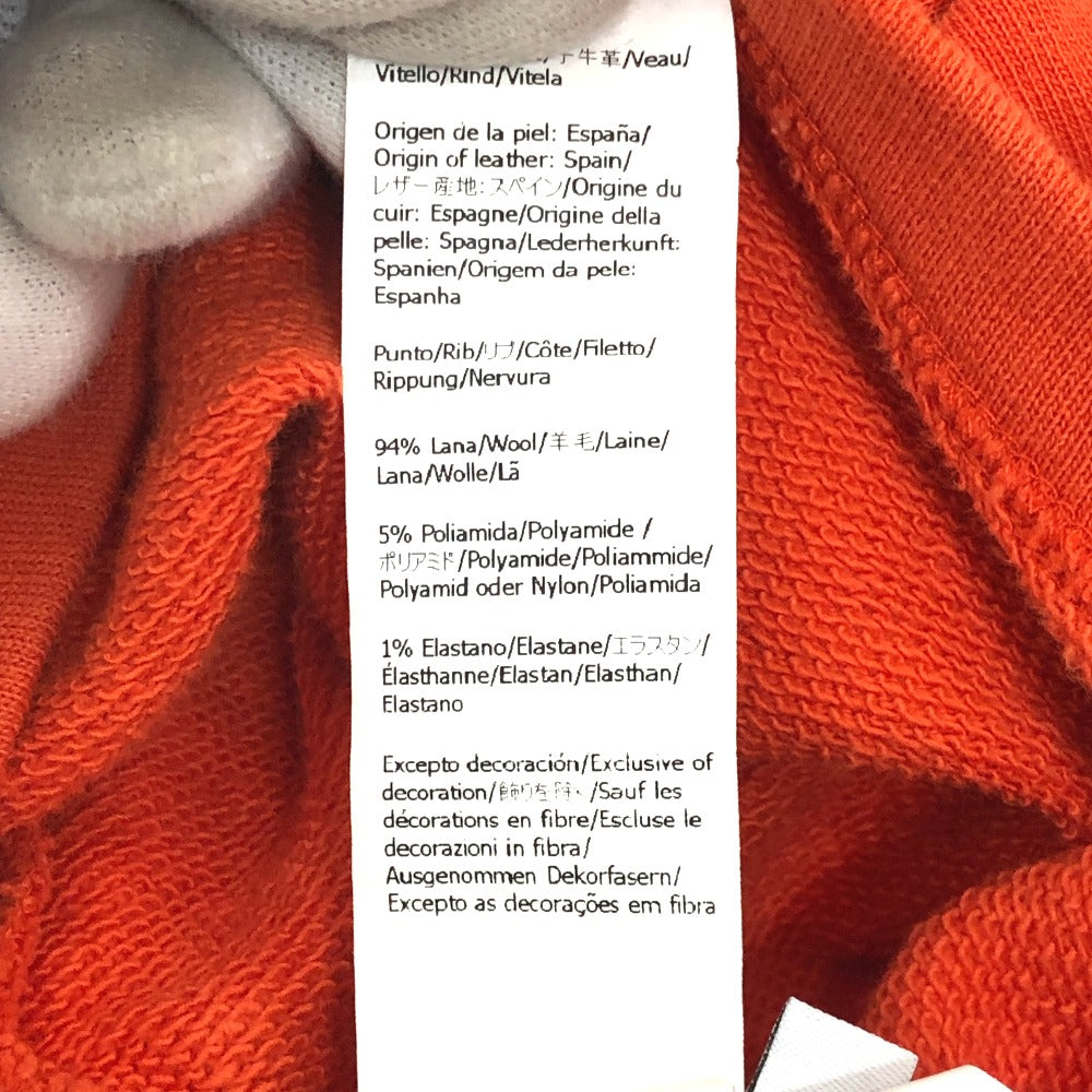 LOEWE Hoodie S359Y22X18 cotton Orange Leather logo patch Anagram Women ‚l Used Authentic