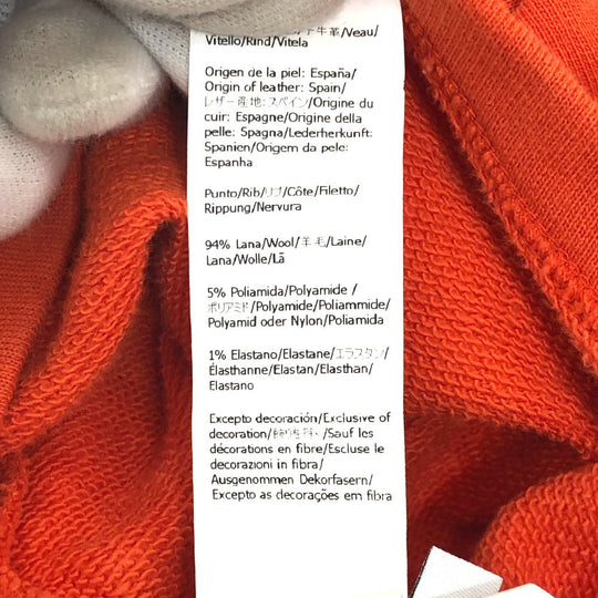 LOEWE Hoodie S359Y22X18 cotton Orange Leather logo patch Anagram Women ‚l Used Authentic