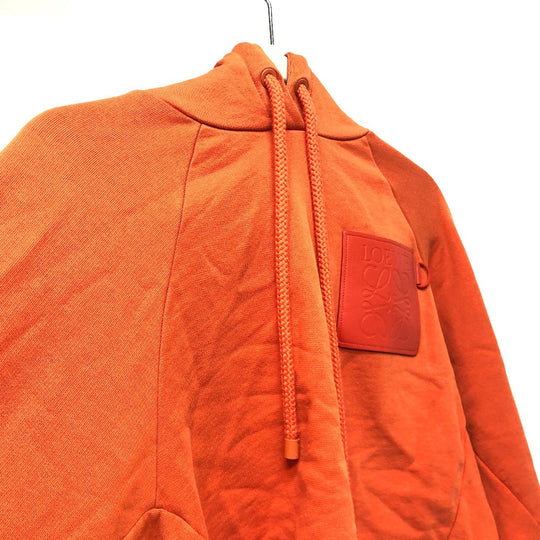 LOEWE Hoodie S359Y22X18 cotton Orange Leather logo patch Anagram Women ‚l Used Authentic